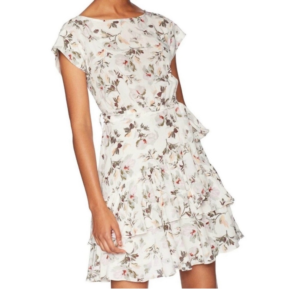 Rebecca Taylor Sophia Floral Print Ruffle Dress